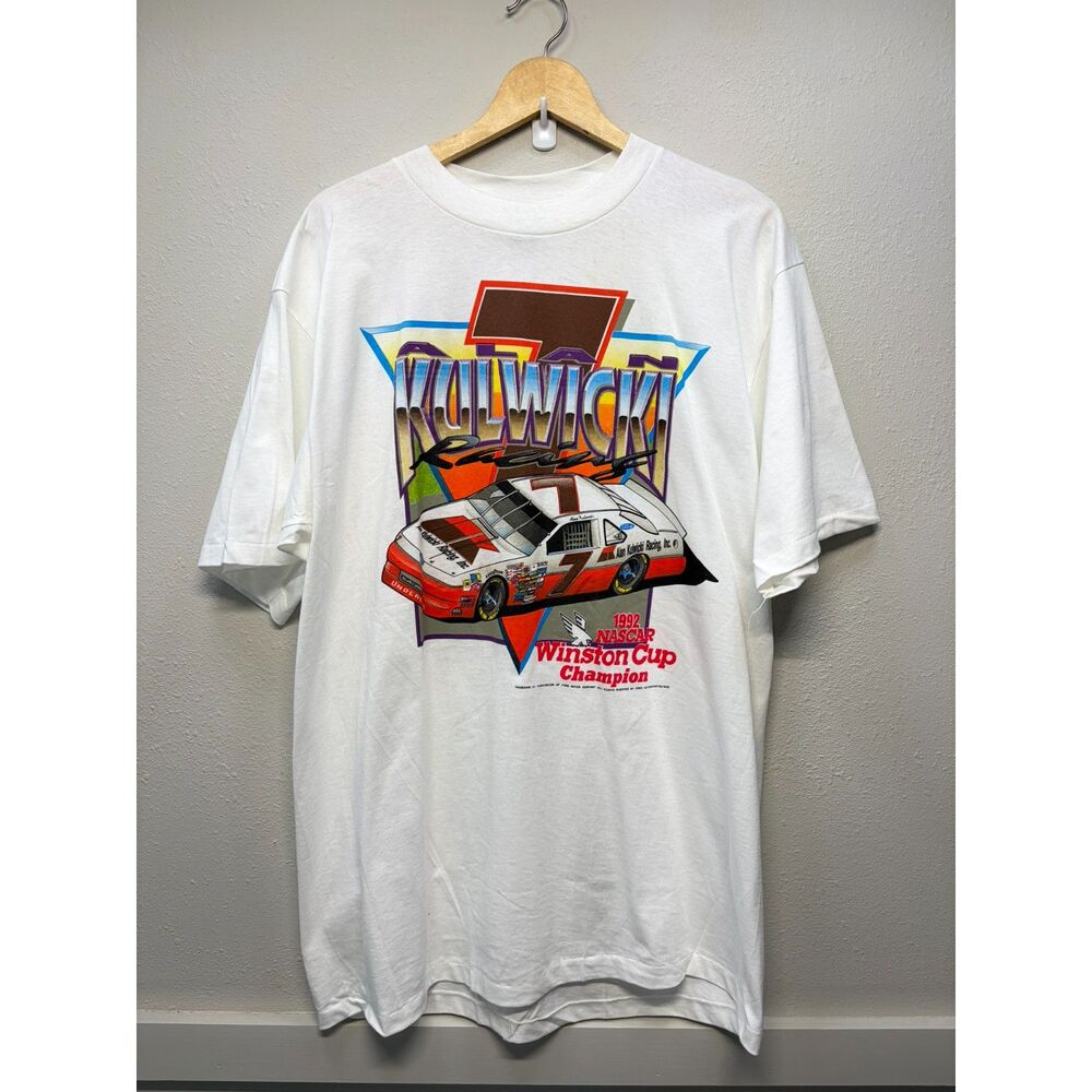 Vintage 1992 Nascar Kulwicki Winston Cup XL Cotton T-shirt Single Stitch